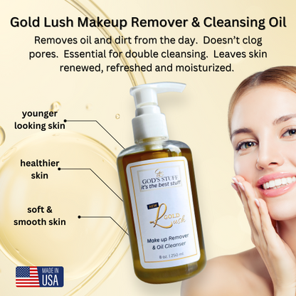 FOR HER - GOLD LUSH ALL NATURAL MAKEUP REMOVER & FACIAL OIL CLEANSER